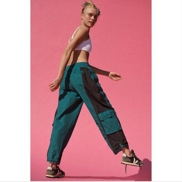 NEW FP Movement Spruced Up Combo Mesmerize Me Colorblock Pants S - Picture 2 of 4